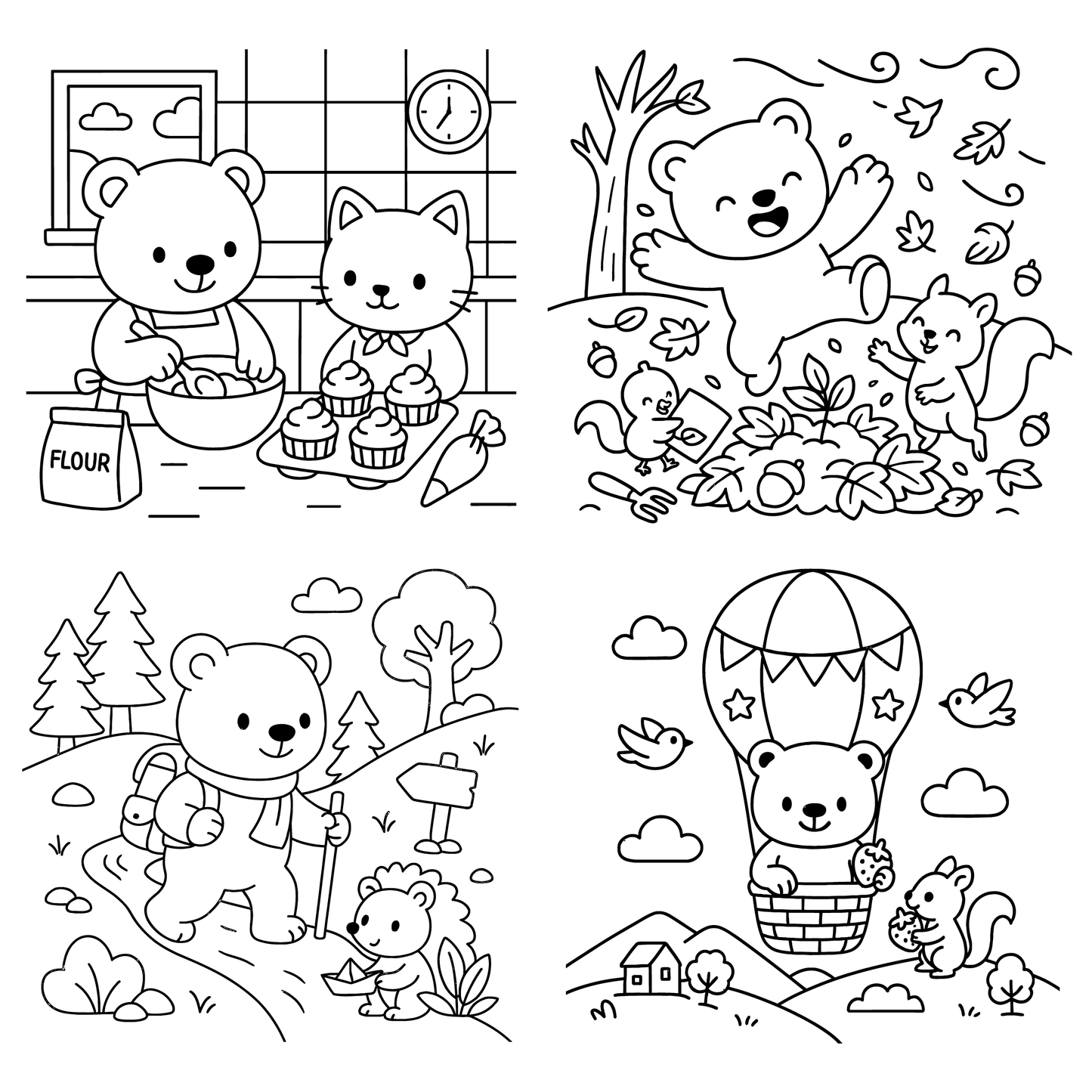 PACK: 4 Livres de Coloriage + 24 Crayons De Coloriage