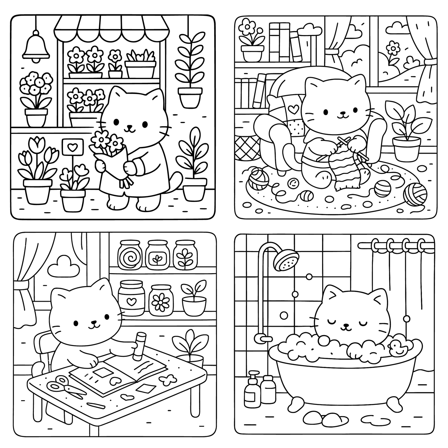 PACK: 4 Livres de Coloriage + 24 Crayons De Coloriage