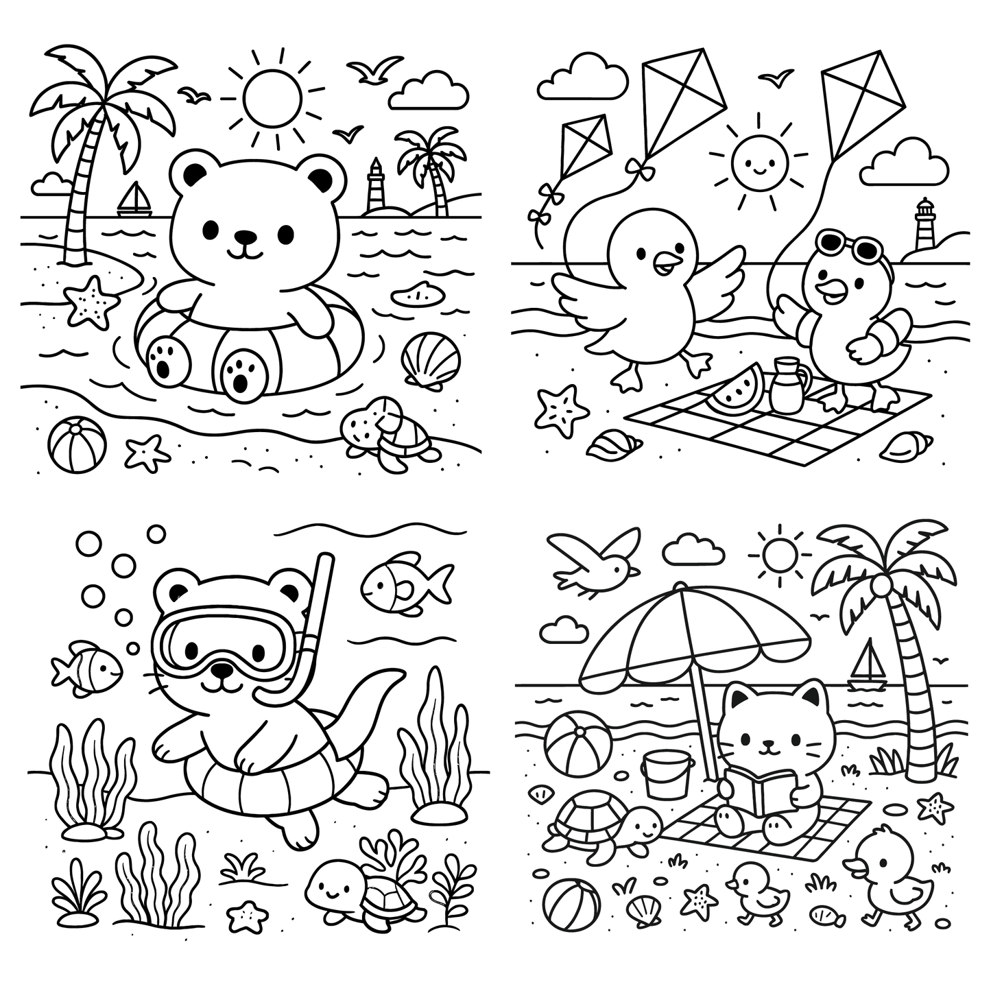 PACK: 4 Livres de Coloriage + 24 Crayons De Coloriage