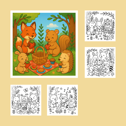 Tiny Forest Friends: A Forest Friends Coloring Book