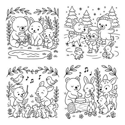 PACK: 4 Livres de Coloriage + 24 Crayons De Coloriage