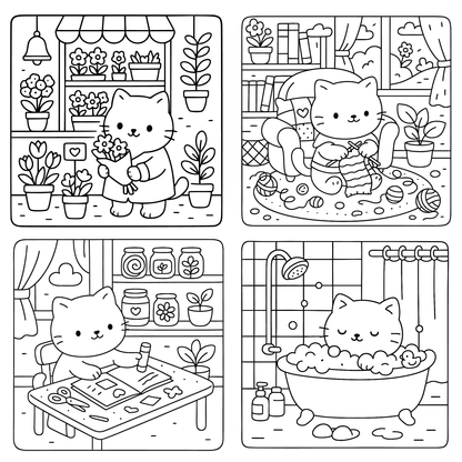 PACK: 4 Livres de Coloriage + 24 Crayons De Coloriage